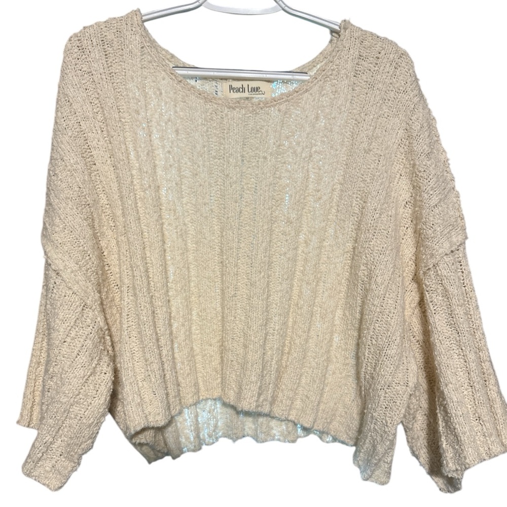 BOUTIQUE PEACH LOVE CALIFORNIA CROP SWEATER 💕